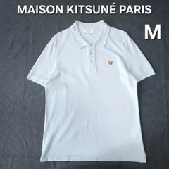 【👌値下げ交渉受付中】美品 MAISON KITSUNE PARIS 半袖 ポロシャツ フォックスヘッド ロゴ刺繍 スカイブルー M メゾンキツネ メンズのサムネイル