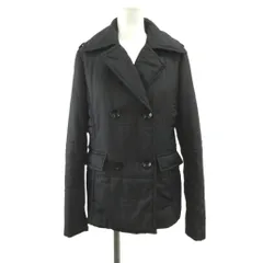 バナナリパブリック BANANA REPUBLIC ジャケット 上着 M 黒 ブラック ダブルブレスト 長袖 キルティング /MD ■ECC003のサムネイル