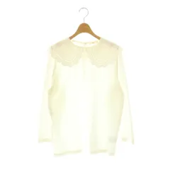 yori スカラップカラーロンtee 白　ヨリ ヨリ yori スカラップカラーロンTee ロンT カットソー F 白 /CX □OS