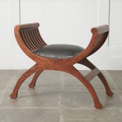 カルティニチェア アジアン家具 インドネシア バリ 木製スツール 本革