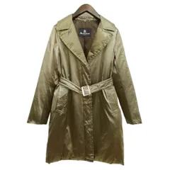 アクアスキュータム AQUASCUTUM ナイロン ダウン コート チェスター トレンチ 10 カーキ オリーブのサムネイル