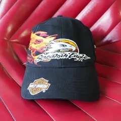 HARLEY DAVIDSON Flame Pattern Eagle Emblem Logo Cap フレイム柄 イーグルロゴ キャップ 帽子のサムネイル