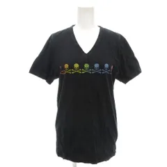 ロエン Roen Tシャツ 46 黒 ブラック Vネック 半袖 スカル柄 /NL ■GY06のサムネイル