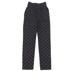 極美品▲FENDI フェンディ 2021年製 FLP631 コットン FFカリグラフィ ハイウエスト デニムパンツ 黒 36 イタリア製 正規品 レディースのサムネイル