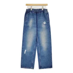 MM6/Maison Margiela ダメージ加工 イージーデニムパンツ サイズ40 S52KA0422 デニムパンツ ブルー レディース エムエム6/メゾンマルジェラ【中古】6-0724G♪のサムネイル