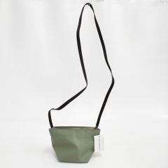 Herve Chapelier 新品 1927N ナイロン舟型ショルダーバッグXS 定価23980円 ショルダーバッグ アマンド×グレーズ グリーンカーキ レディース エルベ・シャプリエ【中古】6-0724G♪のサムネイル