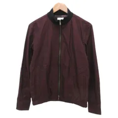 ランバンオンブルー LANVIN en Bleu MA-1 ボンバージャケット ブルゾン ジップアップ 48 赤 ワインレッド ボルドー /JSのサムネイル