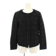 マッキントッシュフィロソフィー MACKINTOSH PHILOSOPHY ノーカラージャケット アウター ツイード ショート丈 ワンカラー 40 紺 ネイビー /BBのサムネイル