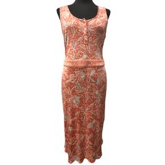 Tory Burchトリーバーチ ノースリーブ ワンピース オレンジ