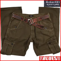 BURBERRY BLACK LABE 廃盤 バーバリーブラックレーベル カーゴパンツ W30 オリーブ ワークパンツ チェック 76 メンズ バーバリー_ウエスト78cmから82cm一覧←SEULB屋着古← HH-5857のサムネイル