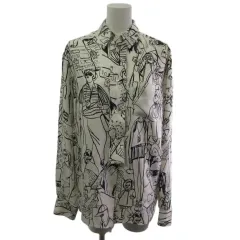 エミリオプッチ EMILIO PUCCI シルク シャツ ブラウス 長袖 総柄 アイボリー 40 のサムネイル