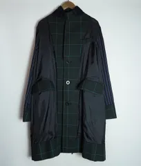 美品 21SS Sacai サカイSuiting Coat パッチワーク トレンチ コート 切替 ドッキング 素材ミックス 21-02480M サイズ1 マルチ 3960Q♪のサムネイル