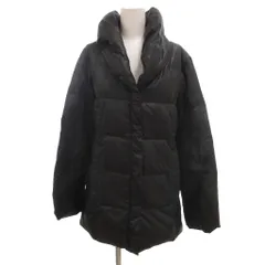 ミッシェルクラン MICHEL KLEIN ダウンコート ミドル フェザー混 40 黒 ブラック ショールカラー 長袖 キルティング /KR ■GY59のサムネイル