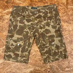 日本製 FOB FACTORY カモ ハーフパンツ L 迷彩 ミリタリー ショーツ 短パン ユーズド USED 古着 MADE IN JAPANのサムネイル