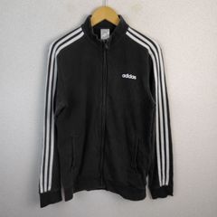 adidas アディダス トラックジャケット スウェット ブラック J/O メンズ 古着 スポーツMIX ストリート