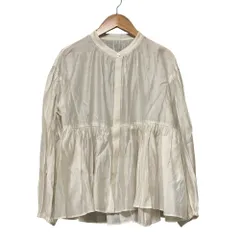 美品 25SS 23区 ソフトオーガンジー ボリューム ロングスリーブ ブラウス BLWOGM0412 サイズ38 ライトベージュ レディース 古着 中古 USEDのサムネイル