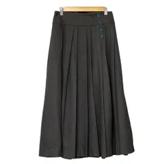 美品 Jocomomola ホコモモラ Un Salto ロング フレア プリーツスカート GJHAW-42190 サイズ40 グレー レディース 古着 中古 USEDのサムネイル