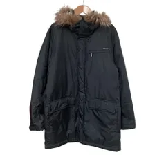 良品 BURBERRY BLACK LABEL バーバリーブラックレーベル 裏地ノバチェック ファーフード付き ダウンジャケット サイズM ブラック メンズ 古着 中古 USEDのサムネイル