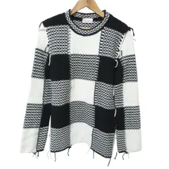 美品 REDValentino レッドヴァレンティノ ブロックチェック クルーネック ニット セーター XS ブラック ホワイト レディース 古着 中古 USEDのサムネイル
