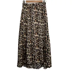 美品 Sov. DOUBLE STANDARD CLOTHING ソブ ダブルスタンダードクロージング レオパードプリント マキシスカート サイズ36 ベージュ レディース 古着 中古 USEDのサムネイル
