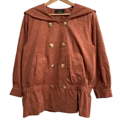 美品 Leilian  レリアン フーディー ダブルブレストジャケット サイズ9 オレンジべージュ レディース 古着 中古 USEDのサムネイル