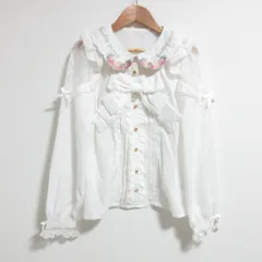 美品 25AW LIZ LISA リズリサ ストロベリー刺繍 ブラウス 351-1019-0 0サイズ ホワイト レディース 古着 中古 USEDのサムネイル