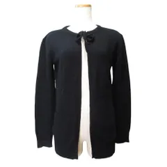 美品 MARNI マルニ カシミヤ100％ リボン ニット カーディガン 40 ブラック レディース 古着 中古 USEDのサムネイル