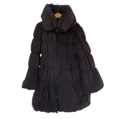 美品 TO BE CHIC トゥービーシック ボリュームカラー ギャザー Aライン ダウンコート 40 ブラック レディース 古着 中古 USEDのサムネイル