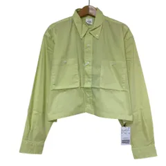 未使用 24SS OUTDOOR PRODUCTS アウトドアプロダクツ USUAL THINGS ロングスリーブ クロップドシャツ サイズF イエロー レディース 古着 中古 USEDのサムネイル