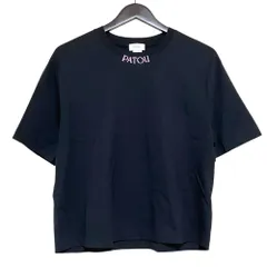 良品 PATOU パトゥ パートウ ロゴ刺繍 クルーネック 半袖 Tシャツ JE1359999999B Sサイズ ブラック レディース 古着 中古 USEDのサムネイル