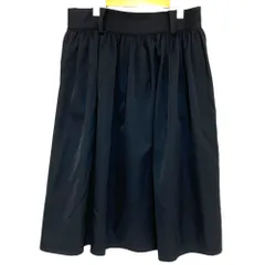 美品 LIMI feu リミフゥ Yohji Yamamoto ヨウジヤマモト ギャザー ひざ丈 フレアスカート LU-S15-123 Sサイズ ブラック  レディース 古着 中古 USEDのサムネイル