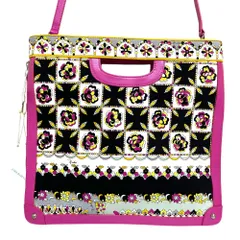 未使用 EMILIO PUCCI エミリオプッチ 2WAY ショルダーバッグ ハンドバッグ ピンク グレー ホワイト レディース 古着 中古 USEDのサムネイル