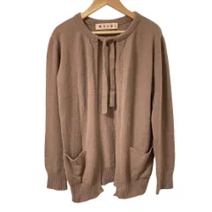 美品 MARNI マルニ カシミヤ100％ フロントリボン ニット カーディガン サイズ40 チョコレート ブラウン系 レディース 古着 中古 USEDのサムネイル