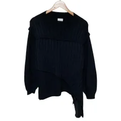 美品 AMERI アメリ アシンメトリー ニット セーター ブラック レディース 古着 中古 USEDのサムネイル
