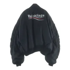 BALENCIAGA (バレンシアガ) 23AW POLITICAL CAMPAIGN VARSITY BOMBER JACKET ポリティカル キャンペーン バーシティ ボンバー ジャケット ブラック WE0-758940のサムネイル