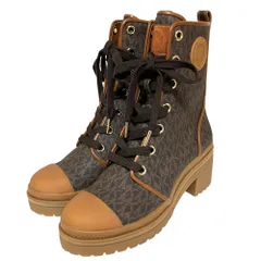未使用 MICHAEL KORS マイケルコース COREY BOOTIE MKシグネチャー サイドジップ ショートブーツ サイズ7M 24cm相当 ブラウン レディース 古着 中古 USEDのサムネイル