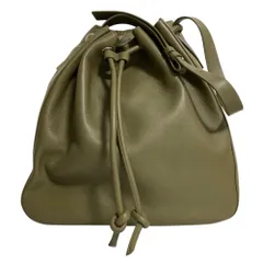 良品 Theory セオリー レザー ドロスト ワンショルダーバッグ カーキ レディース 古着 中古 USEDのサムネイル