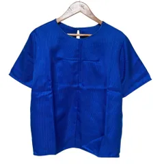 美品 MM6 Maison Margiela エムエムシックス メゾンマルジェラ ショートスリーブ カットソー S52NC0013 サイズ38 ブルー レディース 古着 中古 USEDのサムネイル