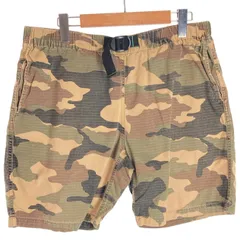 【中古】　WILD THINGS　ハーフパンツ　短パン　ウエストゴム　ベルト　カモフラ　オーバーサイズ　アウトドア　古着　/1153のサムネイル