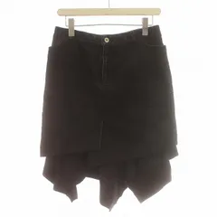 サカイ sacai デニム ミニスカート 変形 ヘムスカート スカート 2 M 黒 ブラック /☆Gのサムネイル