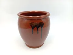 常滑焼 久松窯 2号 丸壺 かめ 甕 蓋なし 陶器製 漬け物 1円スタート_Y5405のサムネイル