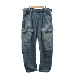 【中古】G-STAR RAW 3DCARGO LOOSE ワイドデニムパンツ W40 青 ジースター[91]のサムネイル