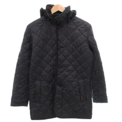 ラベンハム LAVENHAM CRAYDON キルティングジャケット ショートコート フード コーデュロイ切替 34 紺 ネイビー LVH-18-BP /FFのサムネイル