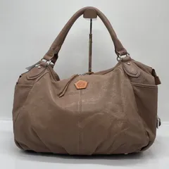BN9791□Ain Soph アインソフ 2WAY バッグ ショルダーバッグ グレーベージュ系 本革のサムネイル
