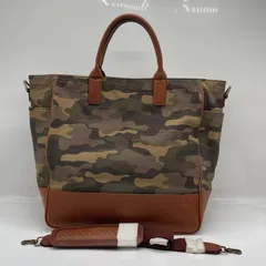 BN9784□Cole Haan コールハーン 2WAYトートバッグ ショルダーバッグ キャンバス×レザー 迷彩 カモのサムネイル