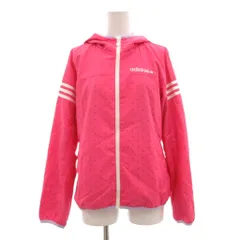 アディダスネオ adidas neo ウィンドブレーカー M ピンク 紫 パープル ドット柄 フード付き 長袖 /SX ■ECF003のサムネイル
