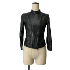 アルマーニエクスチェンジ A/X ARMANI EXCHANGE シープレザー ジャケット ライダース XS ブラック ■GY99のサムネイル