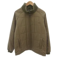 ファーストダウン FIRST DOWN 美品 キルティングジャケット L オリーブグリーン スタンドカラー リブ衿 840136 /HW ■GY58のサムネイル