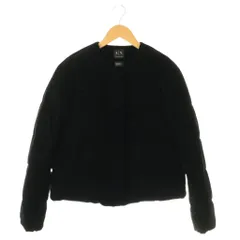 アルマーニエクスチェンジ A/X ARMANI EXCHANGE ダウンジャケット ベロア ノーカラー S/P/P ブラック /ESのサムネイル