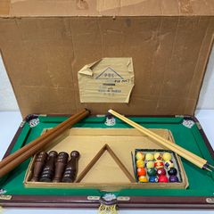 ミニビリヤードテーブルセット 木製 ビリヤード台 約91×50×20cm - メルカリ